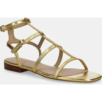 Dámská obuv Kožené sandály Lauren Ralph Lauren Everley Gldr 802978208001.710 zlatá 10Y, EUR 38
