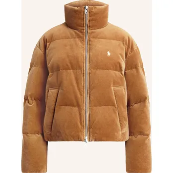 Polo Ralph Lauren Dámská Péřová Bunda Z Manšestru, koňaková, 40