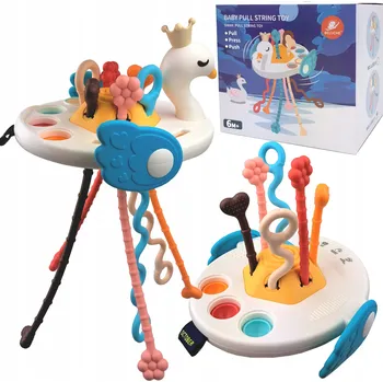 LT494 LABUŤ KOUSÁTKO PRO MIMINKA 5V1 SENZORICKÁ HRAČKA