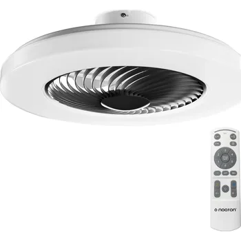 Stropní ventilátor Noaton 12058BL Triton, černá, stropní svítidlo s vestavěným ventilátorem