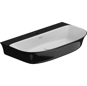 Umyvadlo Umyvadlo Flut BW 80 keramické, dvoubarevné, 80x48 cm, FLLAVBW80BI000002