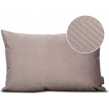 Polštář Dekorační Polštář do obýváku 60x40 Velvet Prošívaná se vzorem cik cak, růžová