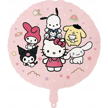 Balónek Fóliový balónek Hello Kitty a přátelé, 45 cm (18 palců).