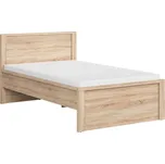 Black Red White KASPIAN postel LOZ/120/T dub sonoma BEZ ROŠTU a MATRACE