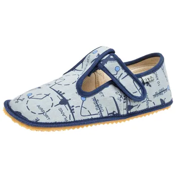 Chlapecká obuv BEDA BAREFOOT dětské papučky - BF 060010/W Grey Aeroplane Velikost: 35