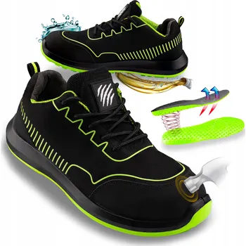 Pracovní obuv Pracovní polobotky FORINT sportovní prodyšné s ocelovou špičkou S1 BOZP velikost 38