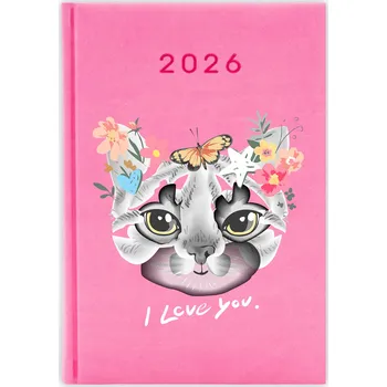 Kalendář Knižkový kalendář 2026 A5 růžový