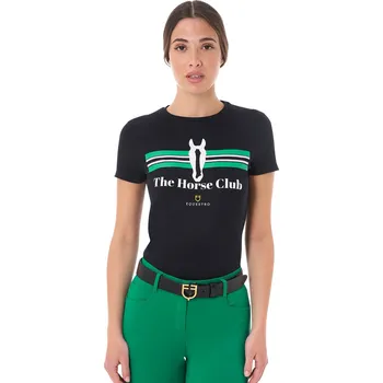 Dámské tričko EQUESTRO Triko Horse Club Equestro, dámské, černé XS