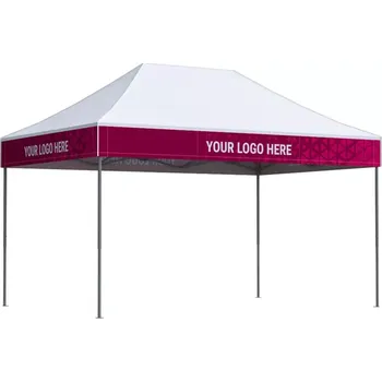 Zahradní altán Nůžkový stan 3x4,5 Octa Pro LED s potiskem 4 střešních límců: Polyester