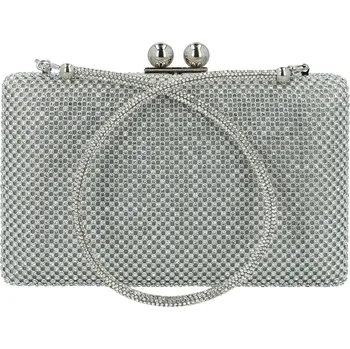 Luxusní třpytivé dámské psaníčko Moon Garetha, stříbrné