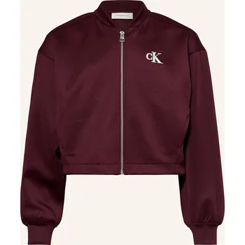 Calvin Klein Dívčí Žerzejový Blouson, tmavě červená, 176