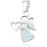 Olivie Stříbrný přívěsek ANDĚL se srdíčkem 4840 Ag 925; ≤1,2 g.