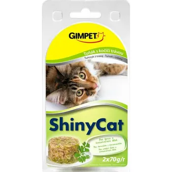 Krmivo pro kočku Gimpet ShinyCat tuňák & kočičí tráva 2×70 g 1 kus