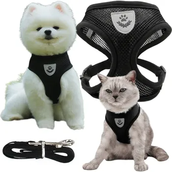 Vodítko pro psa LEHKÉ RŮŽOVÉ SZELKI DLA MAŁEGO PSA KOTA + VODÍTKO 120CM VELIKOST M