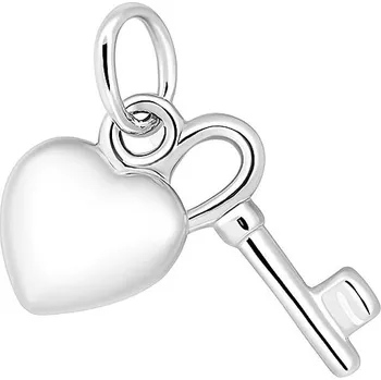 Přívěsek Stříbrný přívěs srdce s klíčkem VA-1070