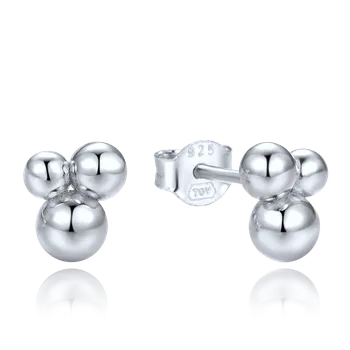 Náušnice Moonlit Stříbrné náušnice ze tří kuliček – minimalistický design