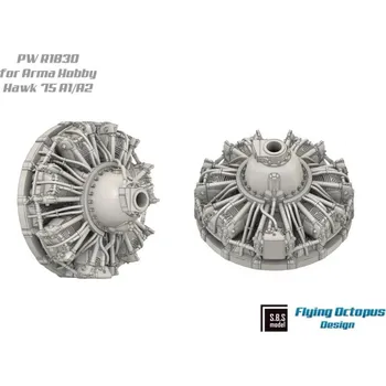 Plastikový model 1/72 Hawk H-75 A1/A2 Engine & Exhaust set (ARMA)