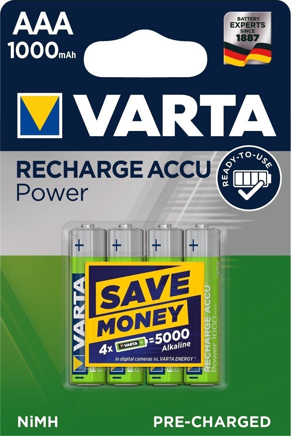 Varta HR03 Recharge Accu Power 4 AAA baterie