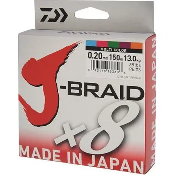 Daiwa Splétaná Šňůra J-Braid Multi Color 300 m varianta: 0,35mm - 36kg
