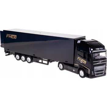 autíčko BBURAGO VOLVO FH16 GLOBETROTTER 750 + NÁVĚS ČERNÝ 1:43 NÁKLADNÍ AUTO NOVÉ