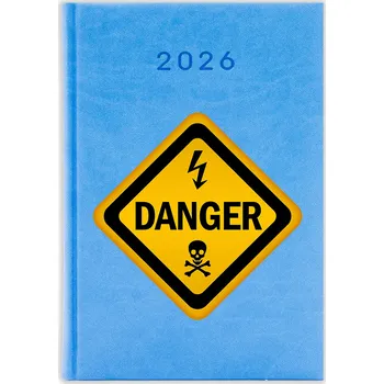 Kalendář Knižkový kalendář 2026 A5 FunnyCase modrý