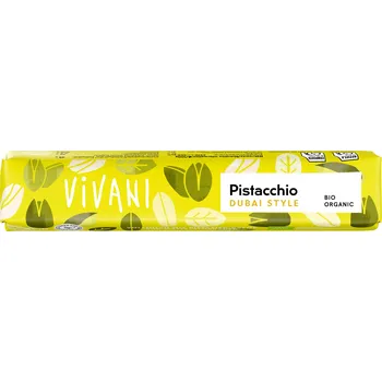 Čokoláda Tyčinka mléčná čokoláda Pistacchio Dubai style 40 g BIO VIVANI