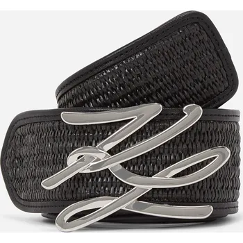Opasek OPASEK KARL LAGERFELD K/AUTOGRAPH RAFFIA H5 BELT BLACK