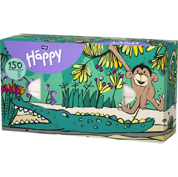 Papírový kapesník Bella Baby Happy kapesníky mix (slon, opice, chobotnice), 150 ks