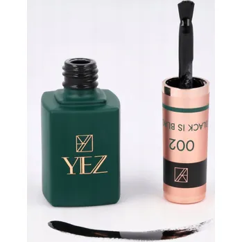 Lak na nehty Yez Black is Black 002 8ml - Černý gel lak na nehty
