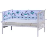 Mantinel do postýlky 4dílný - Scarlett Tigi - 210 x 40 cm - tyrkysová