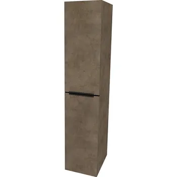 Mereo Mailo Koupelnová skříňka vysoká 350x1700x385 mm, černé madlo, Multidecor, Beton Chicago tm šedý, CN594LPBBCS2