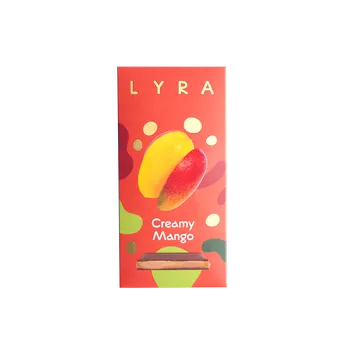 Čokoláda LYRA Creamy Mango mléčná čokoláda s mangovou náplní 80 g