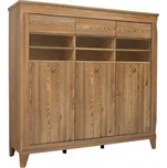 Black Red White Vitrína BERGEN REG3W modřín sibiu zlatý