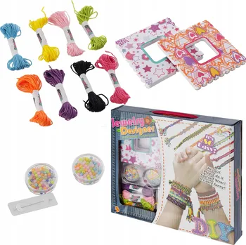 dětská sada na výrobu šperků LT370 SADA NA VÝROBU NÁRAMKŮ Z BAVLNEK / MUILINEK
