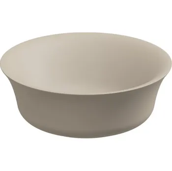 Umyvadlo na desku Flut, keramické, sabbia matné, 42x42 cm, FLLAVFSRO42034