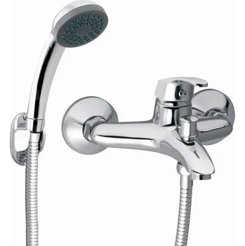 Vodovodní baterie Nástěnná vanová baterie páková Ferro Algeo stříbrná