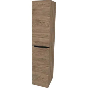 Koupelnový nábytek Mereo Mailo Koupelnová skříňka vysoká 350x1700x385 mm, černé madlo, Multidecor, Dark Rockford Hic, CN594LPBDRH1