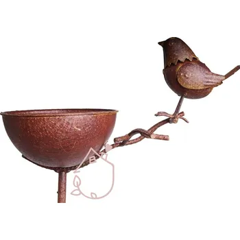 Zahradní dekorace Pítko pro ptáky | kovové zápich zápich
