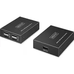 DIGITUS USB 2.0 CAT extender, 4 porty USB-A, 150m