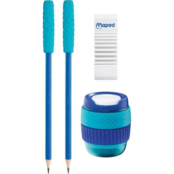 Grafitová tužka Sada školních potřeb SENSORICKÁ Maped pravítko tužka ořezávátko gumička
