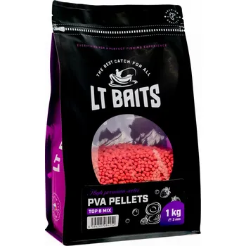 LT Baits PVA PELETY TOP 8 MIX 3MM 1KG