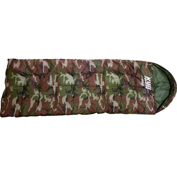 Spacák Spací pytel PILOT 2 dekový s podhlavníkem maskáčový