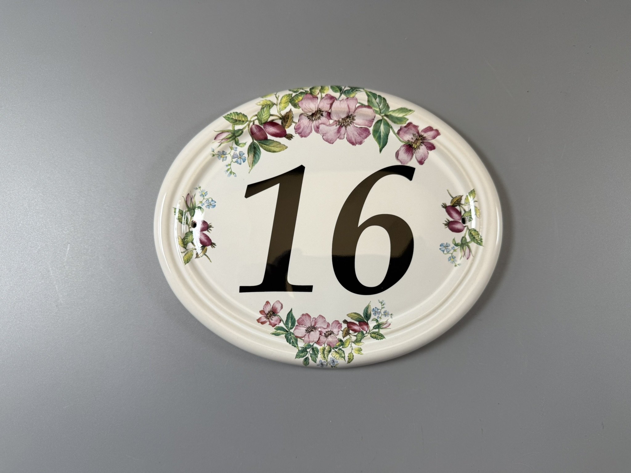 Štítek na dveře s dekorem ovál 180mm