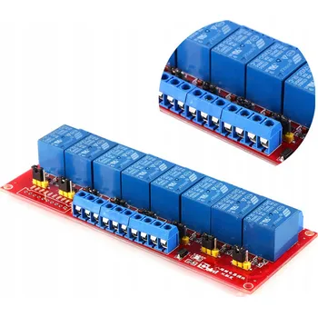 Zabezpečení domácnosti 8-KANÁLOVÉ RELÉOVÉ MODUL DC12V 10A 250V