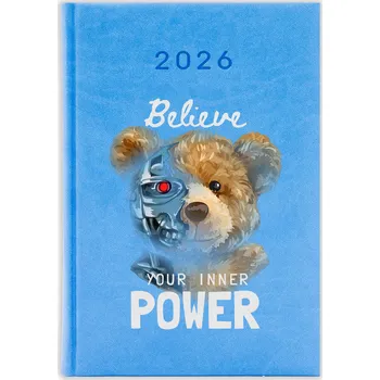 Kalendář Knižkový kalendář 2026 A5 FunnyCase modrý