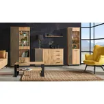 Dolmar Obývací stěna Lamelo sestava 4 LED osvětlení: Včetně LED osvětlení