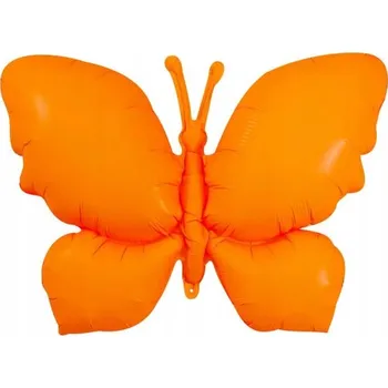 Balónek Fóliový balónek oranžový ve tvaru motýla