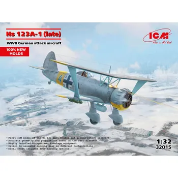 Plastikový model 1/32 Hs 123A-1 (late) German WWII Attack Aircraft