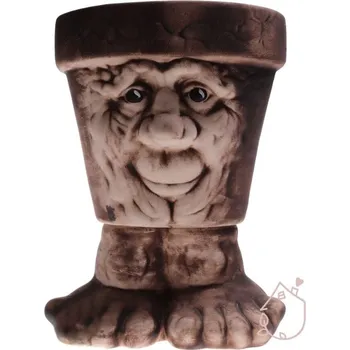 Květináč venkovní květináč | velký keramický s obličejem