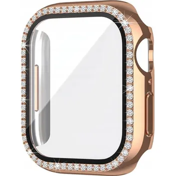 Chytré hodinky JP Watch case Diamond, Apple Watch 10, 42 mm, rose gold